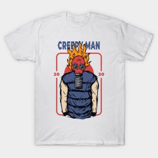 creepy man with gas mask T-Shirt